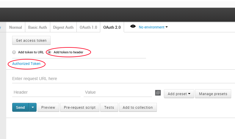 Postman 3 Add Token header