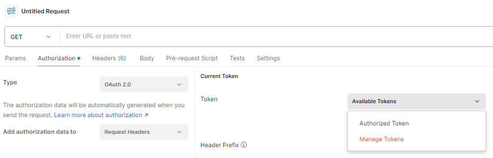 Postman 11 Add Token header